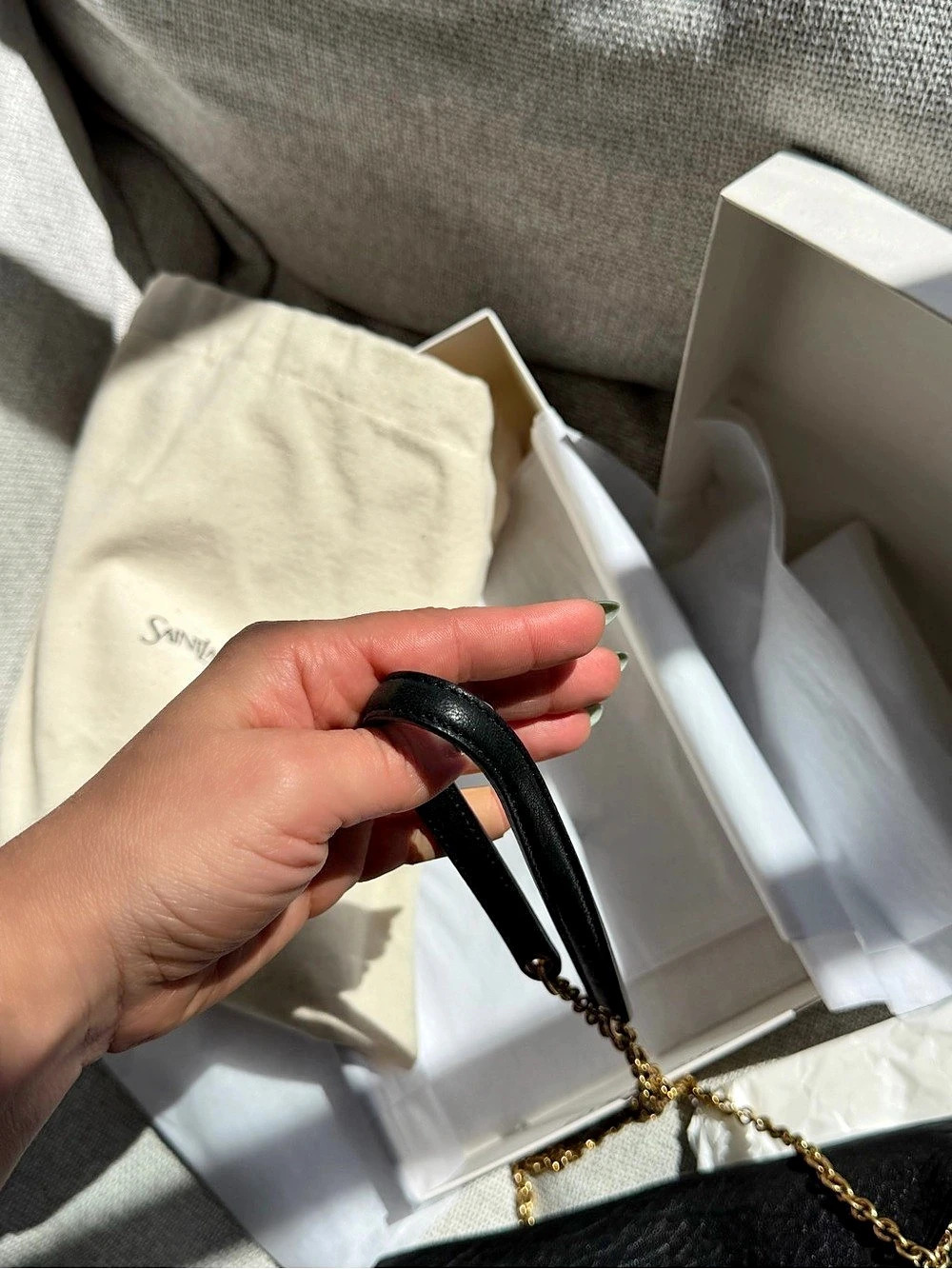 Saint Laurent Uptown Chain Wallet Black Like New - Picture 10 of 10